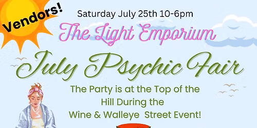 July Psychic Fair During Wine & Walleye