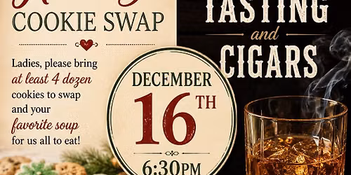 Ladies & Gentlemen Cookie swap & Bourbon night