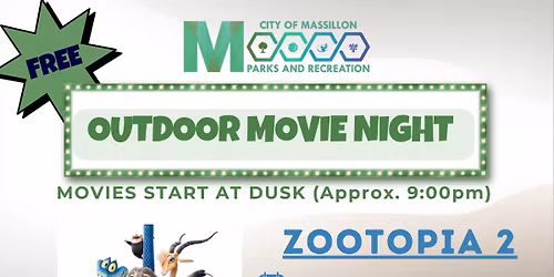 FREE Outdoor Movie: Zootopia 2 (PG)