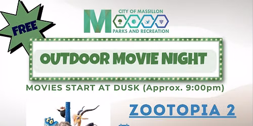 FREE Outdoor Movie: Zootopia 2 (PG)
