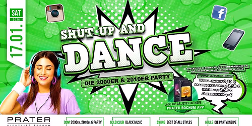 SHUT UP AND DANCE - Die 2000er & 2010er Party at PRATER BOCHUM [17\/01\/2026]