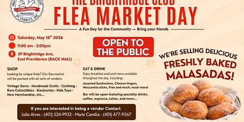 THE BRIGHTRIDGE CLUB FLEA MARKET DAY!!!