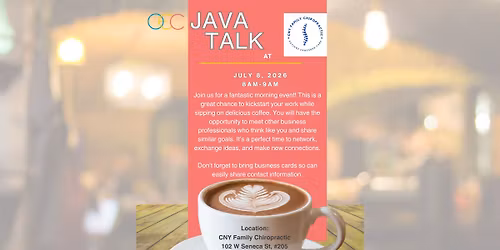 Java Talk with CNY Family Chiropractic