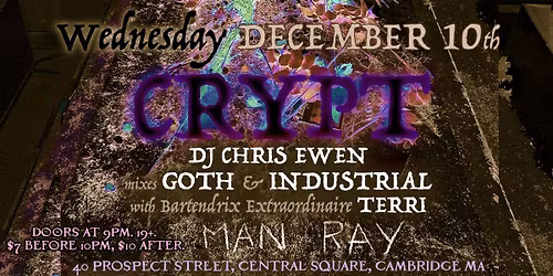 CRYPT Wednesday December 10th