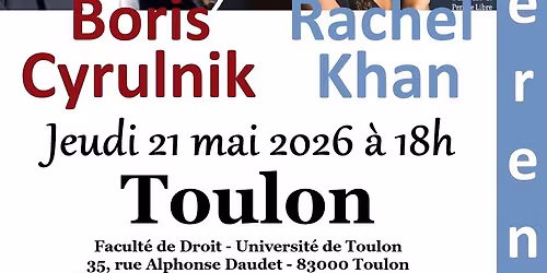 Conf\u00e9rence Boris Cyrulnik - Rachel Khan