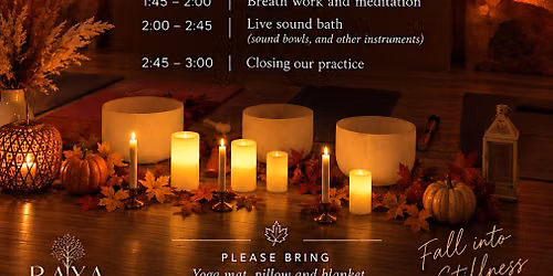 Fall Themed Sound Bath & Aroma Therapy in a Salt Cave