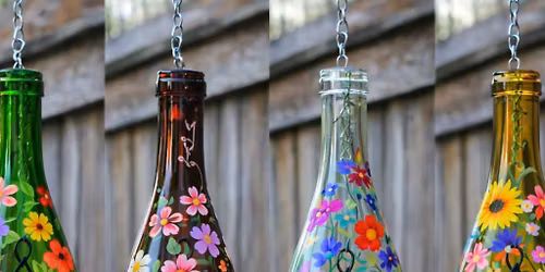 Crafternoons - Painted Glass Bottle Lanterns
