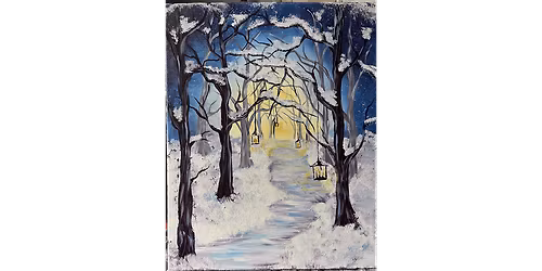 Majestic Woods in Winter - Paint and Sip in Chicago | Classpop!\u2122