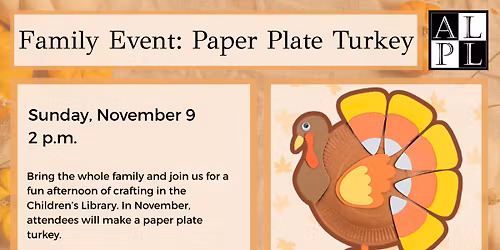 Family Event: Paper Plate Turkey