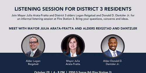 District 3 Listening Session at Fire Station 3