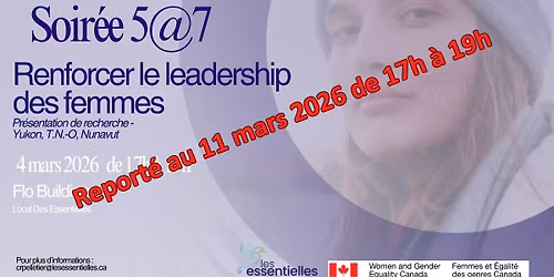 5@7 Renforcer le leadership des femmes francophones du Nord canadien - Pr\u00e9sentation de recherche
