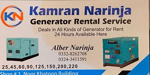 KAMRAN NARINJA GENERATOR RENTAL SERVICE