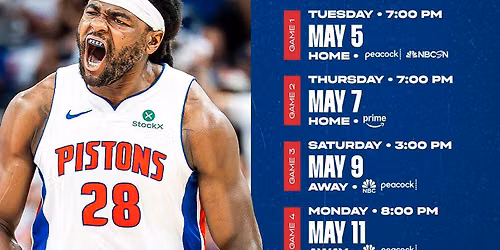 Detroit Pistons vs. TBD (If Necessary)