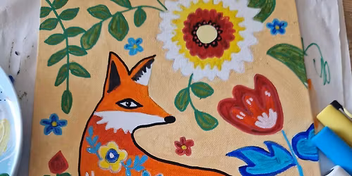 Folksy Fox in Acrylics & Posca Pen
