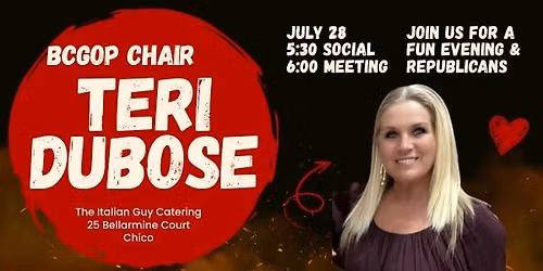 BCGOP Chair Teri DuBose to Speak at July 28, 2026 CERW Meeting