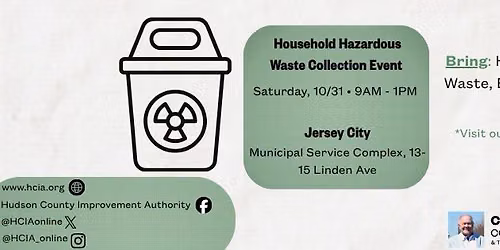 Hudson County Household Hazardous Waste, E-Waste & Tire Collection Event- Jersey City