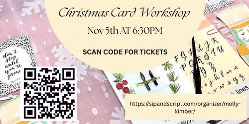 Sip & Script- Modern Calligraphy and Christmas Card Lettering\ud83c\udf77\ud83d\udd8b\ufe0f