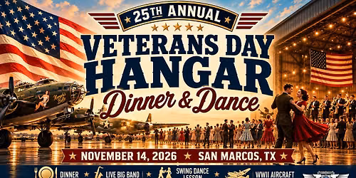 25th Annual Veterans Day Hangar Dinner & Big Band Dance