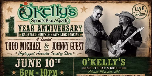 Johnny Guest & Todd Michael - LIVE @ O'Kellys Bar & Grille with Backyard Boots & Beats