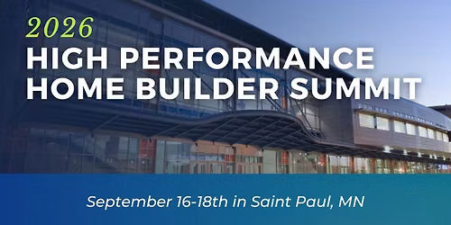 High Performance Home Builder Summit