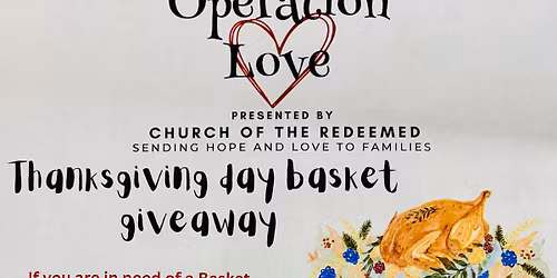 Operation Love Thanksgiving Food Basket Blessing Giveaway 