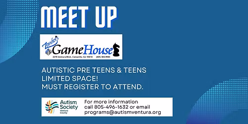 Zanders Game House Meetup for Pre-Teens and Teens