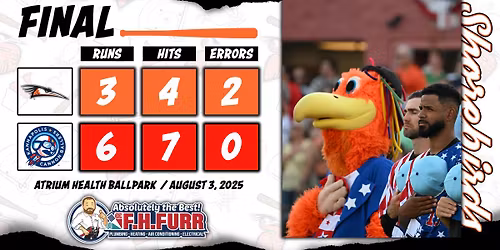 Delmarva Shorebirds vs. Kannapolis Cannon Ballers