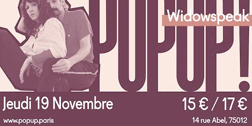 Widowspeak \/\/ 19 & 20.11.2026 \/\/ POPUP!
