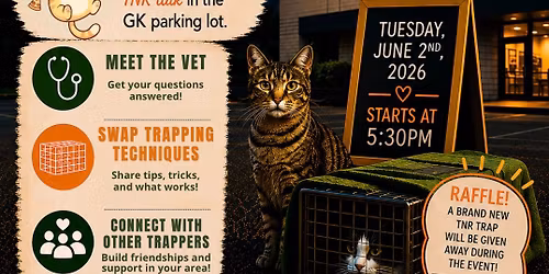 Parking Lot TNR Trap Talk Event @ Good Karma Pet Rescue Ft Lauderdale