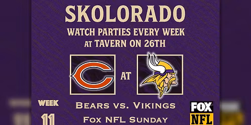 Vikings Watch Party - Week 11: Bears @ Vikings
