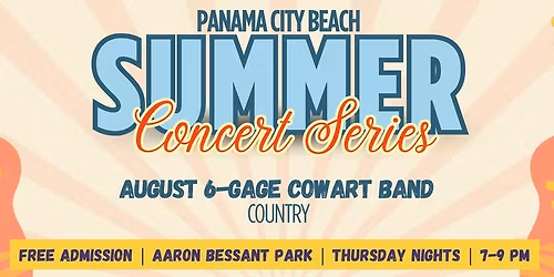 PCB Summer Concert Series | August 6- Gage Cowart Band 