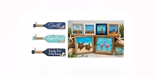Coastal Wood Oar & Sea Glass Bird Craft Workshop at Class Six in Cape Coral