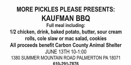 More Pickles Please, \u2764\ufe0f All Proceeds Benefit Carbon County Animal Shelter!