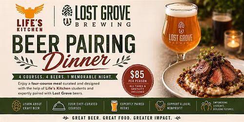 Lost Grove and Life's Kitchen Beer Dinner