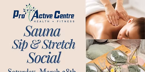 Sauna, Sip & Stretch Social