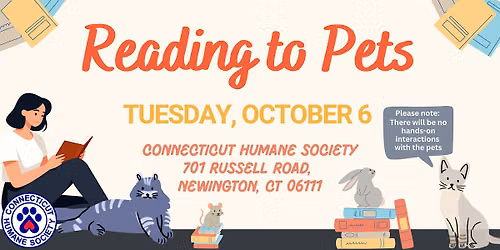 Reading to Pets Newington - Tuesday, October 6