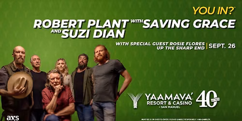 Robert Plant with Saving Grace and Suzi Dian
