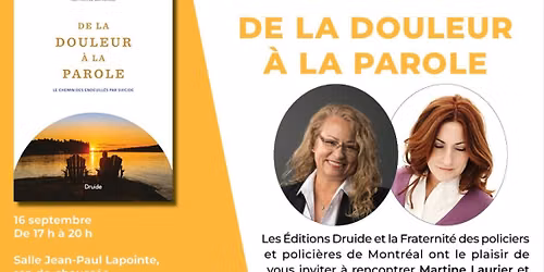Lancement : De la douleur \u00e0 la parole : le chemin des endeuill\u00e9s par suicide 