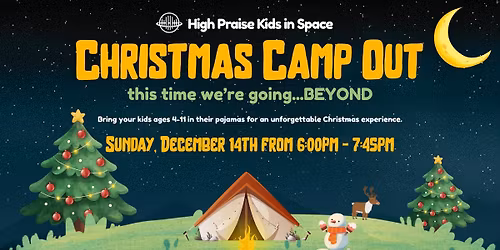 Kids Christmas Camp Out