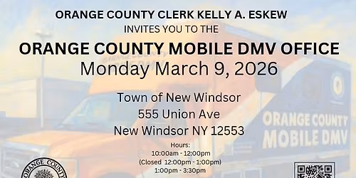 Orange County Mobile DMV at New Windsor Town Hall