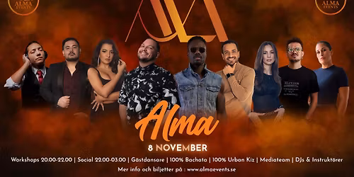 ALMA - 8 NOVEMBER BACHATA & URBAN KIZ