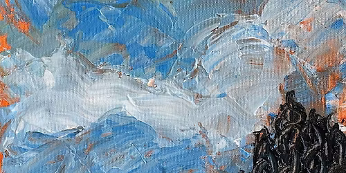 Palette Knife Van Gogh acrylic workshop at The Vineyard at Hershey