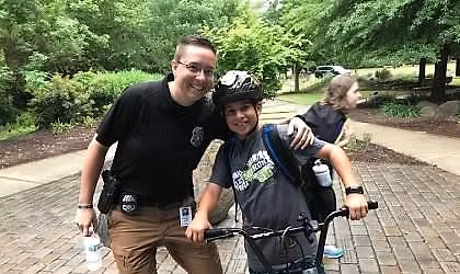 Bike\/Roll to TCES & Coco w\/ the Popo & Fist Bump a Firefighter