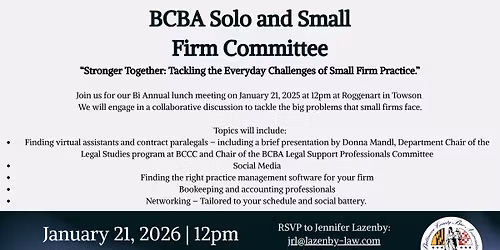 BCBA Solo and Small Firm Committee