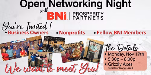 Open Networking Night - BNI Prosperity Parnters