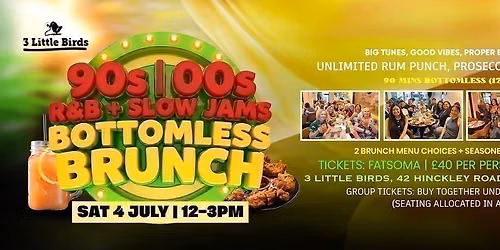 90s | 00s R&B + Slow Jams Bottomless Brunch