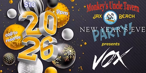 VOX @ Monkeys Uncle Beach - New Years Eve!! 