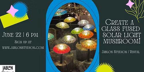 Glass Fused Mushroom Solar Lights! Vestal!