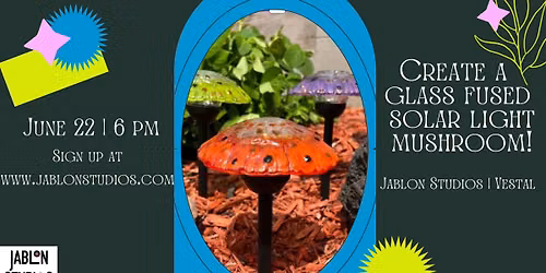 Glass Fused Mushroom Solar Lights! Vestal!