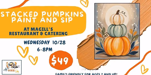 Stacked Pumpkins Paint & Sip